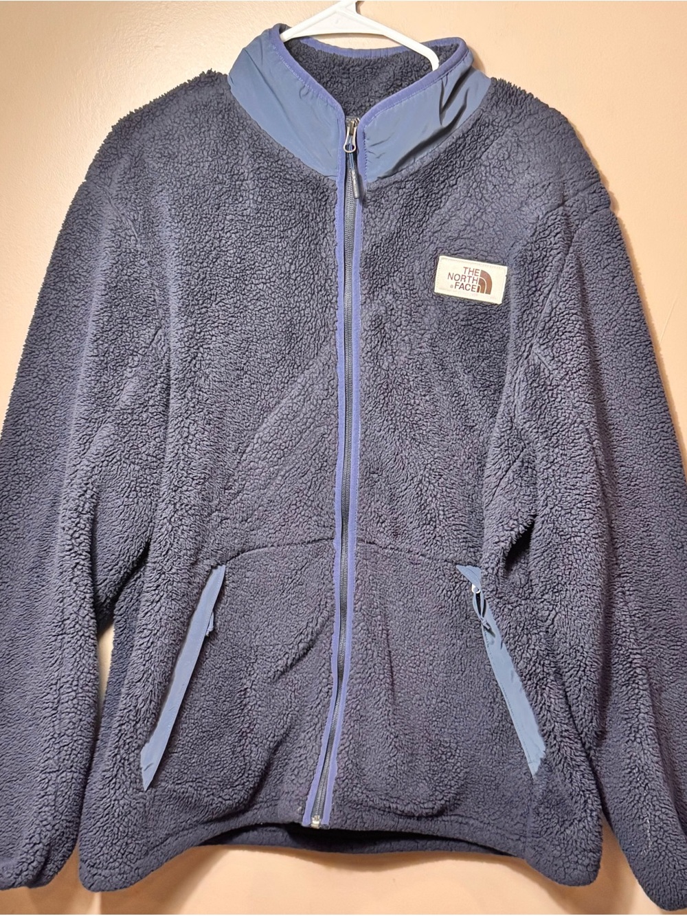 The North Face Mens Navy Fleece Full-Zip Jacket. XL.